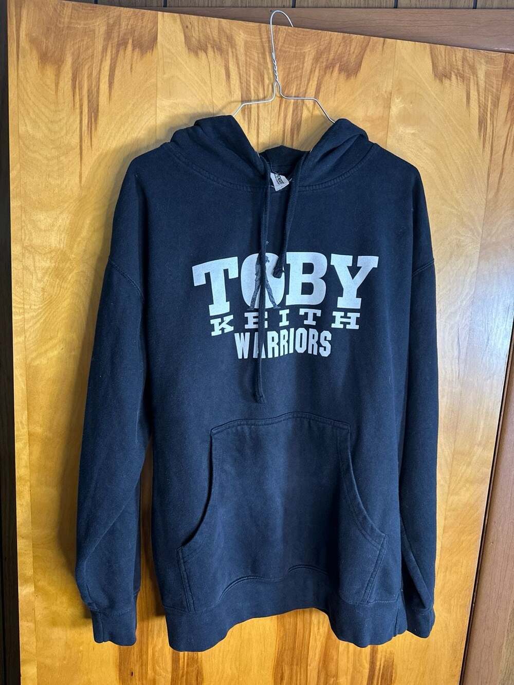 Toby Keith Warriors Fan Club Pullover Hoodie Black Size L